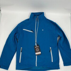 Little Donkey Andy Men's Blue Large Lightweight Full Zip Softshell Long-sleeved